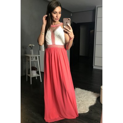 YourNewStyle dlhé šaty model 105280 ružový