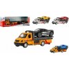 Teddies Auto odtahovka + auto kov/plast 11cm na zpětné natažení mix druhů v krabičce 24x7,5x6cm
