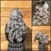 Blond paruka Kučeravá parochňa s fialovým nádychom, so sieťkou (lace front)