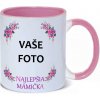HRNČEK S FOTKOU FAREBNÝ RÁMIK NAJLEPŠIA MAMIČKA 350 ML FOTOpošta Farba: RUŽOVÝ