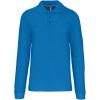 KARIBAN VINTAGE PIQUE K243 / Pánska polokošeľa s dlhým rukávom - tropical blue XXL
