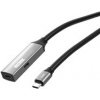 Premiumcord ku31rep10al USB-C repeater a prodlužovací Male-Female, 5Gbps, 10m, stříbrný