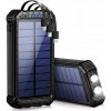 Solárna powerbanka 30000 mAh+ USB-C+ 3 káble+ solárna