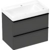 Hansgrohe Xelu Q - Skrinka s umývadlom, 63x78x50 cm, 2 zásuvky, matná sivá/matná čierna 54381670