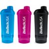 BioTech USA Šejker Wave+ Compact 500 ml + 150 ml, priehľadná svetlomodrá