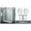 Aquatek ZEUS B2+F1 sprchový kút 130x80 cm so zásuvnými dverami (Sprchový kút s posuvnými dverami)