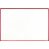 Biela magnetická popisovacia tabuľa s keramickým povrchom boardOK, 1800 x 1200 mm, červený rám