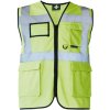 Korntex Berlin Multifunkčná reflexná vesta na zips KX802 Lime Green 3XL