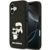 Karl Lagerfeld 3D Rubber Karl and Choupette Zadní Kryt pro iPhone 17 Black