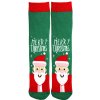 Virgina vianočné termo ponožky dámske santa claus zelená