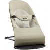 BABYBJORN Lehátko BabyBjörn Balance Soft Woven Khaki/Beige, černá konstrukce Farba: Khaki/Beige