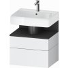 Duravit Qatego skrinka 59x47x59 cm závesná kúpeľňová skrinka pod umývadlo biela-grafitová QA4393049180010