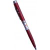 Guľôčkové perá s LED svetlom a laserom Farba: červená
