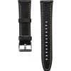 Madvell Prešívaný kožený remienok čierny 22 mm