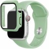 AppleKing silikónový remienok s puzdrom s tvrdeným sklom pre Apple Watch 41mm - zelený - možnosť vrátiť tovar ZADARMO do 30tich dní