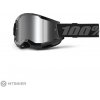 100% STRATA 2 Junior detské okuliare, goggle black/mirror silver lens