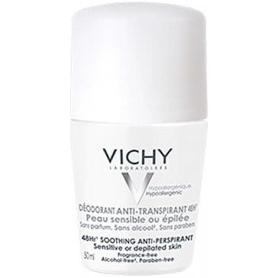 Vichy Deodorant-Antiperspirant 48h roll-on pre citlivú alebo depilovanú pokožku (Soothing Anti-Perspirant)