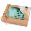 Saténová Beauty sada na spanie, obliečka a scrunchie gumička mint 1ks
