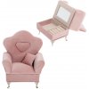 ŠPERKOVNICA KRESLO 15x8.5x17CM RUŽOVÁ