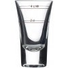 odlievka s červeným znakom 2+4cl, obsah 5,7cl, Dublino - Bormioli Rocco (6 ks)