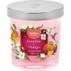 Sviečka Bolsius Floral Fusion Jazmín a Mango, vonná, 80/72 mm, v skle