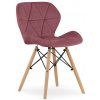 SUPPLIES LAGO Jedálenská velúrová stolička - tmavo ružová