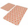 Oranžové zamatové kúpeľňové predložky v súprave 2 ks 60x100 cm – Mila Home
