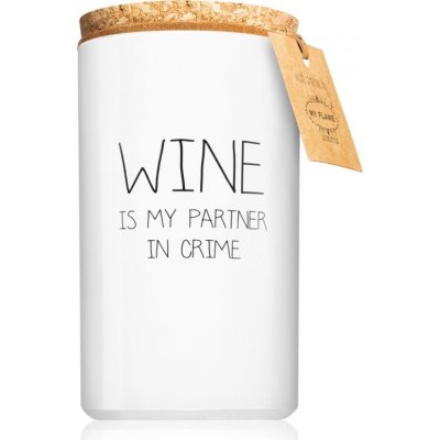 My Flame Fresh Cotton Wine Is My Partner In Crime 7 x 12 cm