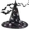 Čarodejnícky klobúk na Halloween – klasická špicatá čiapka so vzorom