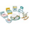 Drevená detská izba Dovetail Kidsroom Set Tender Leaf Toys 10-dielna súprava s komplet vybavením a doplnkami