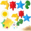 Teddies Formičky Bábovky na písek plast mořská zvířátka 4 ks v síťce 10x11x10cm 12m+