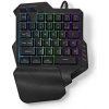 Nedis GKBDS110BK - Kabelová Herní Klávesnice | USB-A | Membránové Keys | RGB | Jednoruční| Délka kabelu: 1.6 m