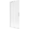 Mexen Velar, 2-krídlová posuvná vaňová zástena 80 x 150 cm, 8mm sklo námraza, biela matná, 896-080-000-31-20