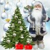MagicHome Dekorácia Vianoce Santa s batohom a lampášom 60 cm