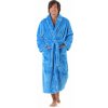 Pánský dlouhý hřejivý župan se šálovým límcem LILLY a JACK EXTRA světle modrá - 4XL