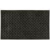 Čierna textilná gumová vstupná rohož FLOMA Rounds - dĺžka 50 cm, šírka 80 cm, výška 1,1 cm