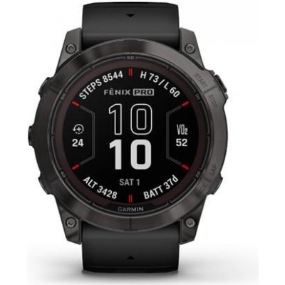 Garmin fenix 7X Pro Sapphire Solar, Carbon Gray DLC Titanium, Black Band 010-02778-11 - prémiové multišportové GPS hodinky