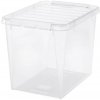 SmartStore Úložný box s bielymi klipmi Classic 52 l