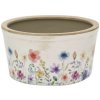 Chic Antique Béžový antik keramický obal kvetináč s kvetmi Fleurville - Ø 16*9,5 cm - Chic Antique