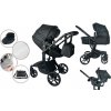 Multifunkčný kočík Mama Kiddies New York 3 v 1 s príslušenstvom v čiernej farbe + darček