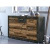 Komoda so zásuvkou Kassel, vintage optika kovu/dreva