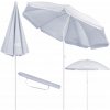 Plážový slnečník Bestif sivý 200 cm, polohovateľný s UV ochranou a obalom