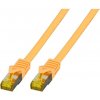 S/FTP (PiMF) Patchkábel LSOH 7.5m, cat.7, žltý, Cu