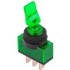 Prepínač páčkový ASW-14D 3pin zelený