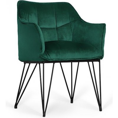Nabytok-Bogart Čalúnená stolička loft s podrúčkami Valencia Pik II - Zelený