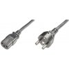 PremiumCord Kábel sieťový 230V k počítaču 2m, priamy konektor do zásuvky kpsp2r