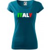 Italy Nápis - Dámske tričko Pure - XL ( Petrolejová )