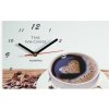 Nástenné hodiny so šálkou kávy