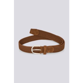 Gant opasok ELASTIC BRAID BELT hnedá