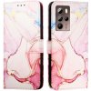 VSETKONAMOBIL 79793 ART MARBLE Peňaženkový kryt pre HTC U24 Pro ROSE GOLD